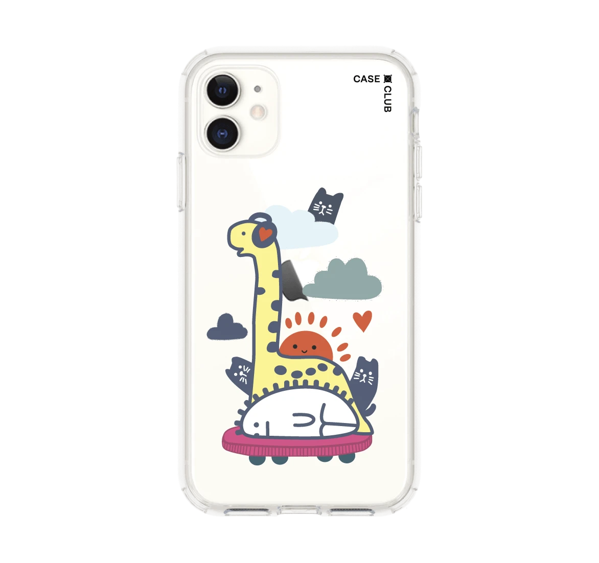 brachiosaurus on headphone